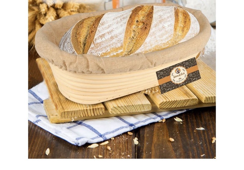 Sondiko & Zulay Kitchen Banneton Proofing Basket Set Reusable Easy Clean gallery