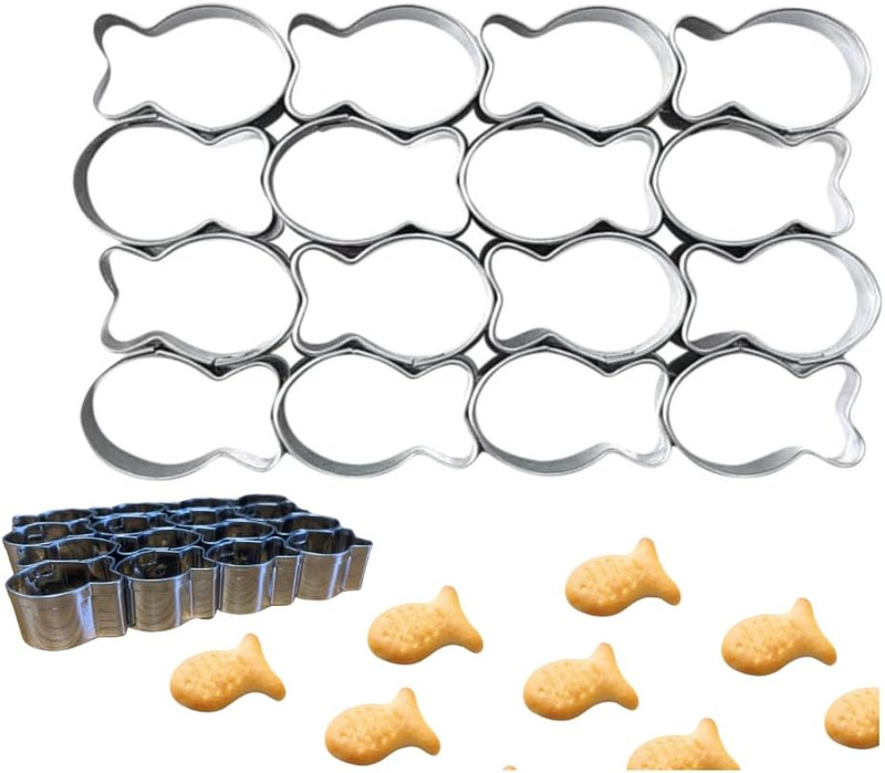 Gold Fish Cutter Goldfish Mini Cracker Cookie Cutter Mold Baked Fish Shaped Make gallery