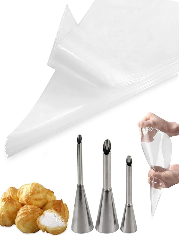 Churro Piping Tips & Bags Set,Extra Large Piping Tips 9FT Eclair &Star gallery