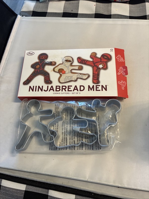 NINJA BREAD MEN~SET OF 3 COOKIE CUTTERS New
