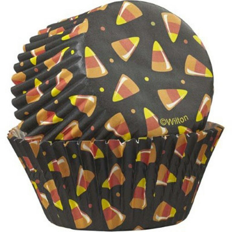 Wilton Candy Corn Cupcake Liners 2" Retired Halloween 3 packs of 75 count gallery