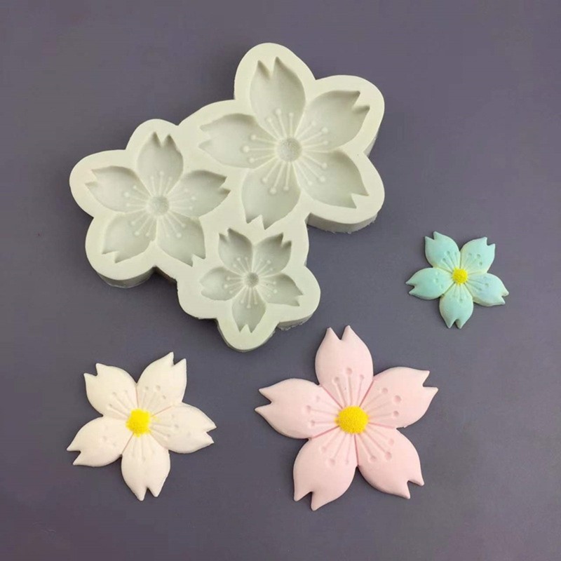 3D Flower Silicone Molds Cherry Blossoms Fondant Craft Cake Candy Chocolate Mold gallery