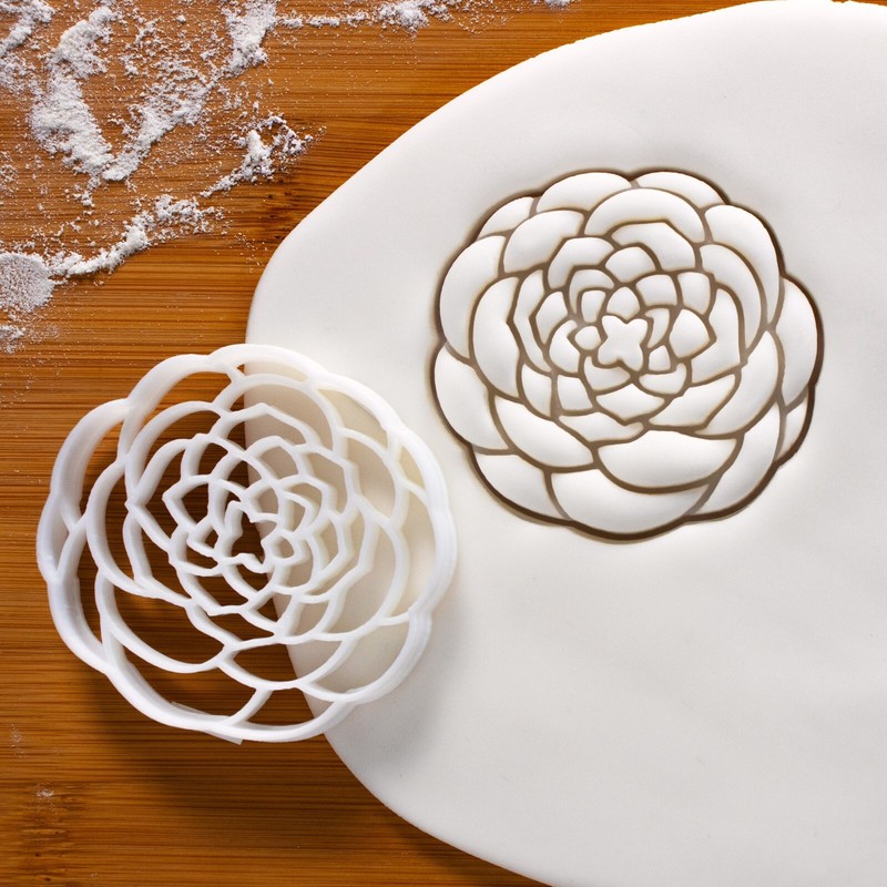 Camellia Flower 2 Cookie Cutter – floral flora wedding valentine’s day garden