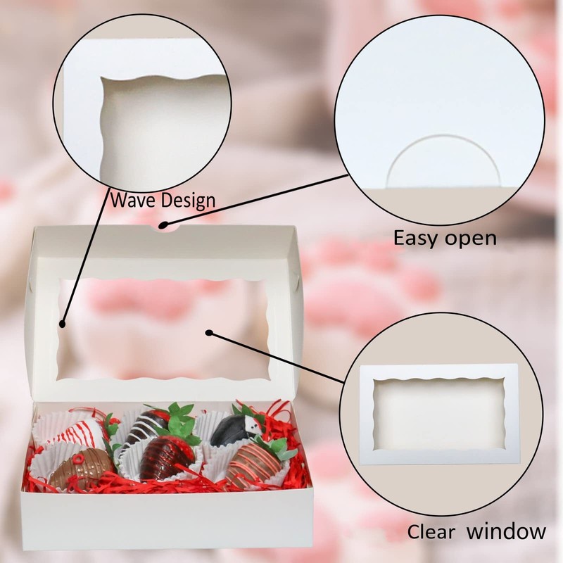 8x5x2 Inch 20PCS Cookies Boxes Chocolate Covered Strawberries Boxes Bakery Bo... gallery