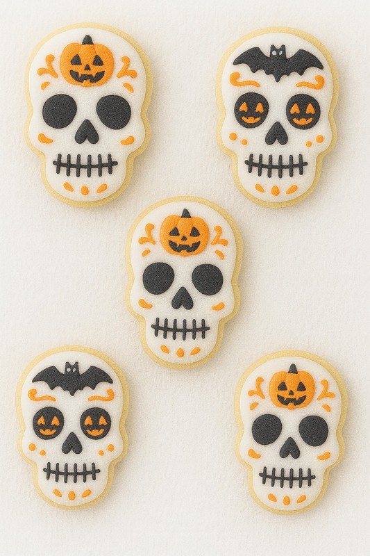 1 Dozen 12 Mini Skull Cookie Cutter 1.75'' Metal Halloween Party Favors gallery