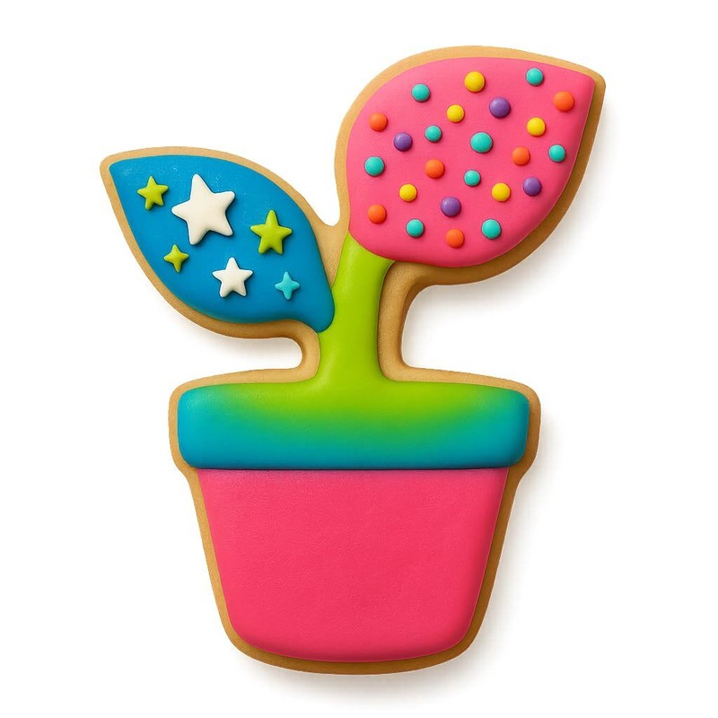 Potted Sprout Cookie Cutter – 3.5x2.29" Fun Garden Plant (Random Color) gallery