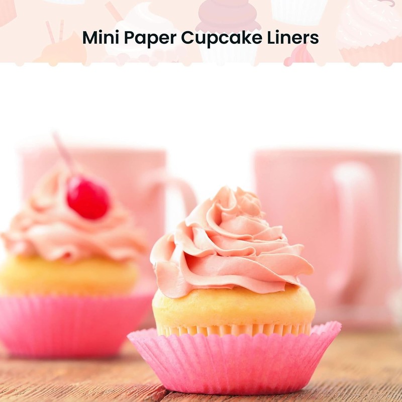 1 Inch Super Mini Cupcake papers Liners Baking Cups 1000 Pack Muffin Lining gallery