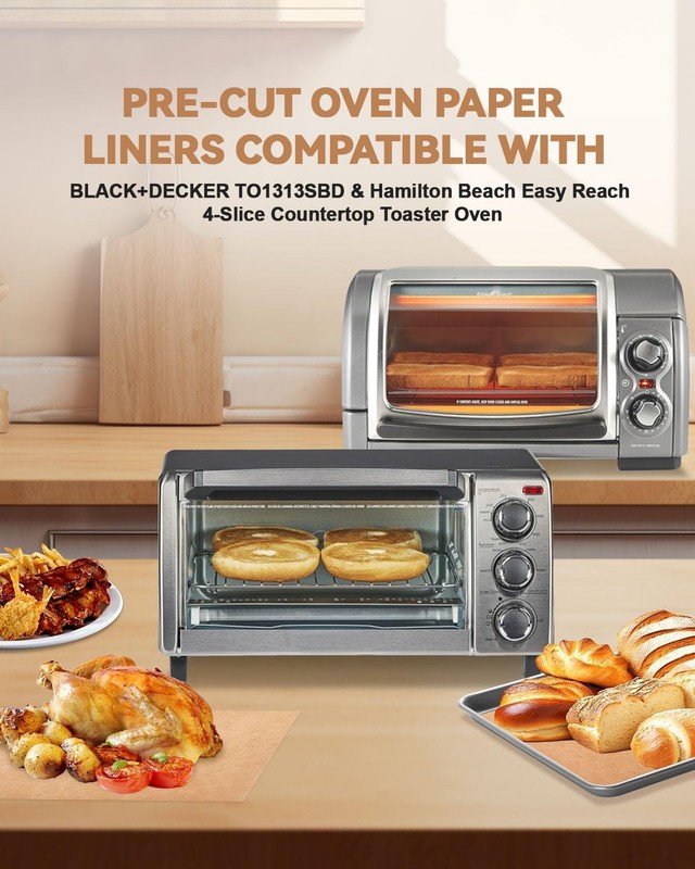 125PCs Air 8.7*8.7in for 4-slice Oven, Unbleached Parchment Paper gallery