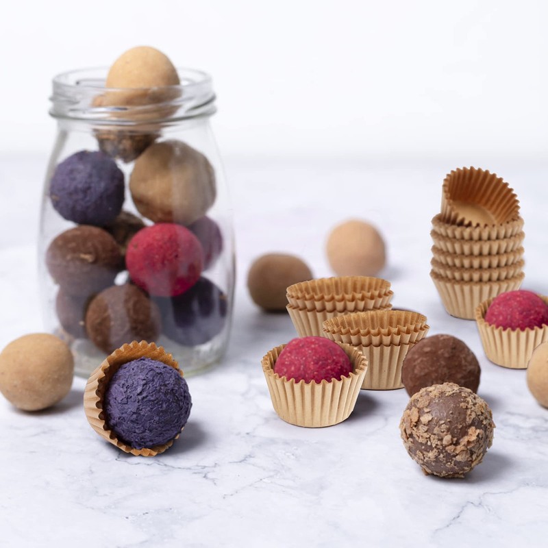 LotFancy 500Pcs Mini Cupcake Liners, Natural Muffin Liners Mini, gallery