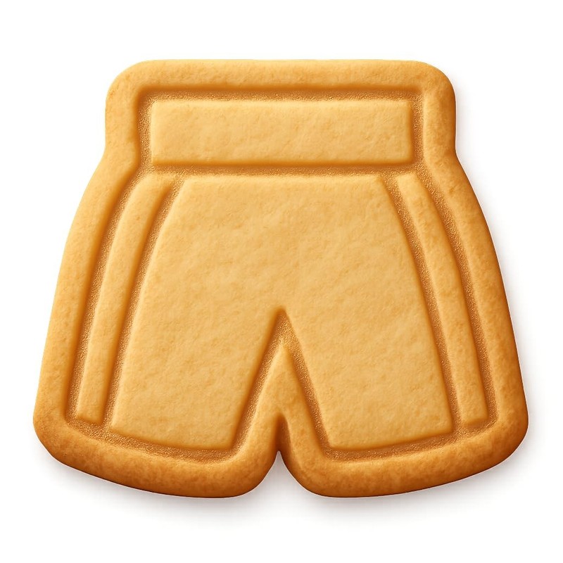 Boxing Trunks Cookie Cutter & Stamp, Fondant & Clay - 4x3.5