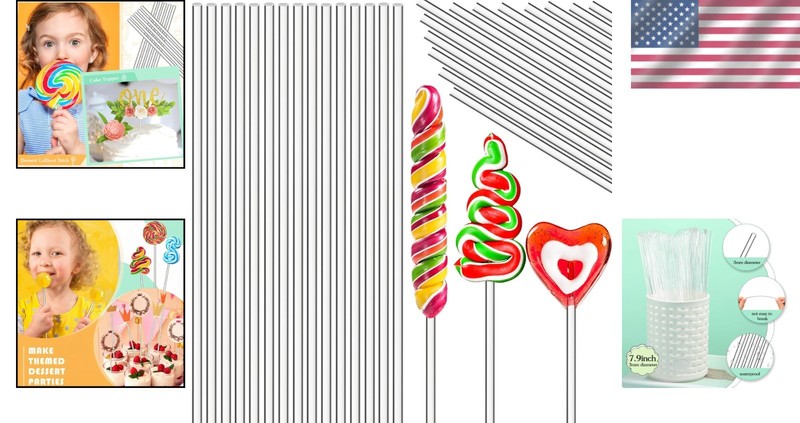 200 Count Clear Acrylic Lollipop Sticks - DIY Party Decor gallery