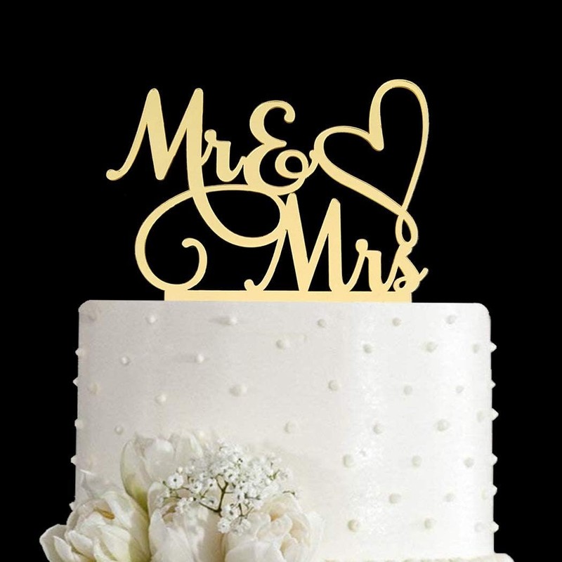Mr and Mrs Cake Topper, Bride and Groom Sign Wedding/Engagement Cake Toppers
