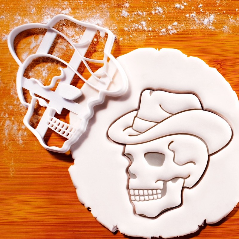 Cowboy Skull Cookie Cutter – Wild West Country Halloween party ranch rodeo Texas