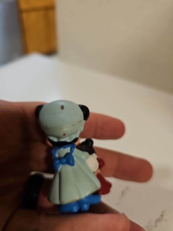Disney Mickeys A Christmas Carol Figures minnie w daughter...ornament? vintage gallery