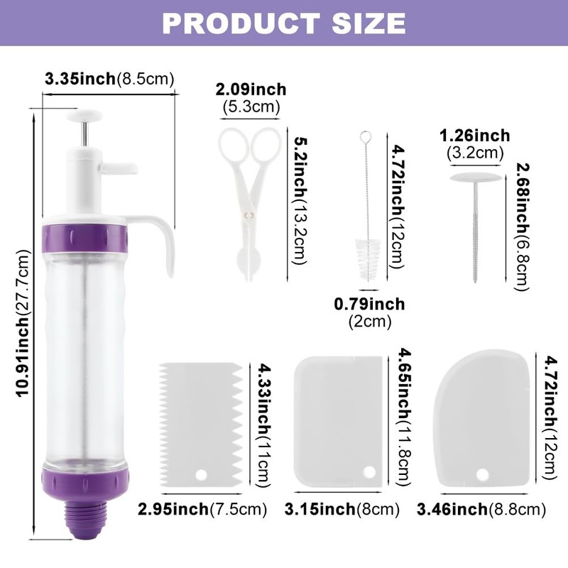 Donut Filler Injector Cupcake Filler Tool Piping Kit with 7 Icing Nozzles 3 C gallery