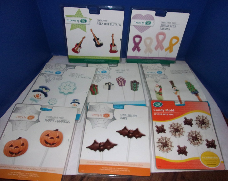8 Pre Owned New Make’n Mold Odd Lot Candy & Pretzel Topper Molds