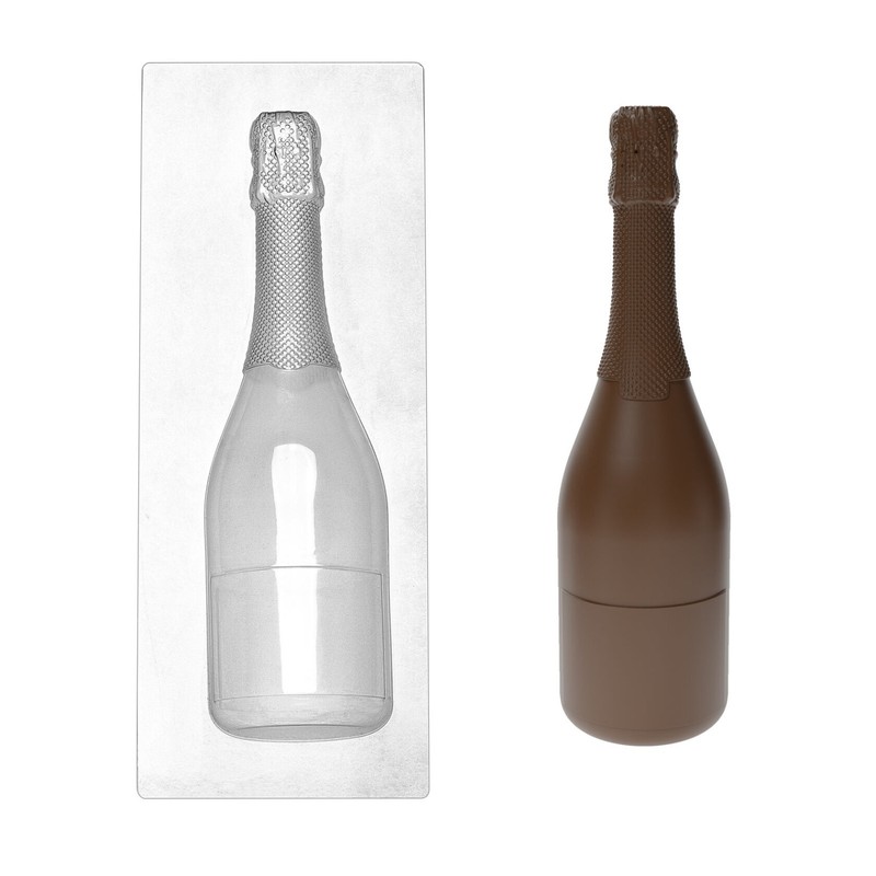 Mold for chocolate “Champagne bottle 30cm” orirginal size plastic molds for conf