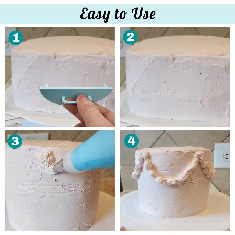 3 PCS Cake Arch Guide Tools,Ruffle Piping Guide,for Evenly Spaced Piping for ... gallery