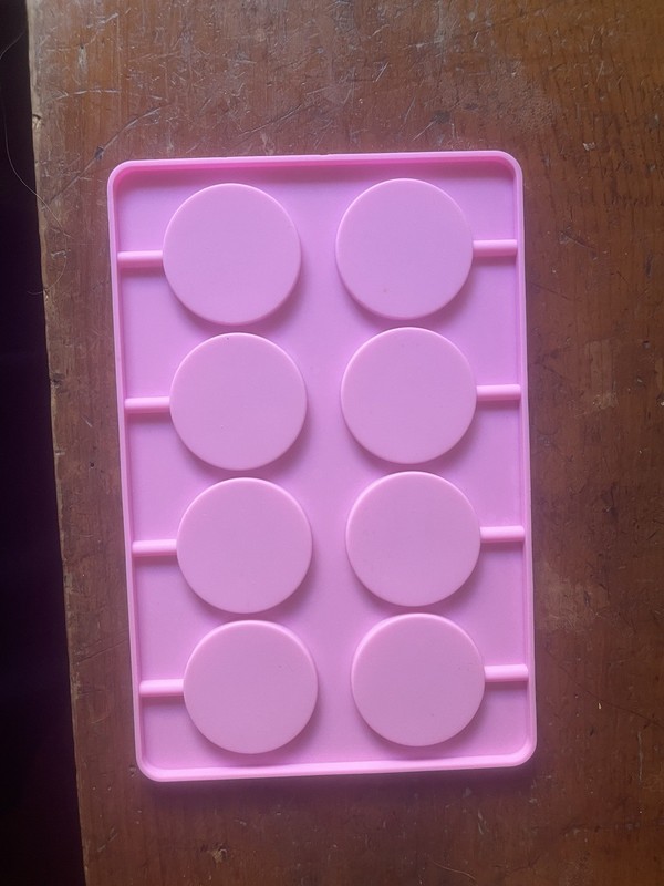 Pink Lollipop Mold With Sticks