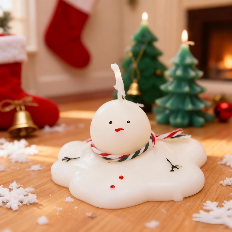 Christmas Snowman Silicone Mold Cute Melting Snowman Mold for Christmas Party De gallery