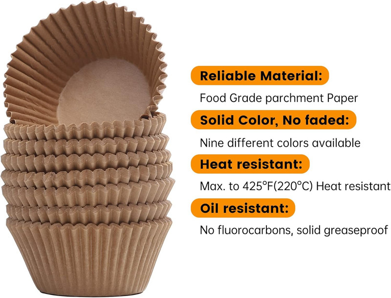Non-Stick 400pcs Mini Cupcake Liners for Baking, Natural parchment muffin liners gallery