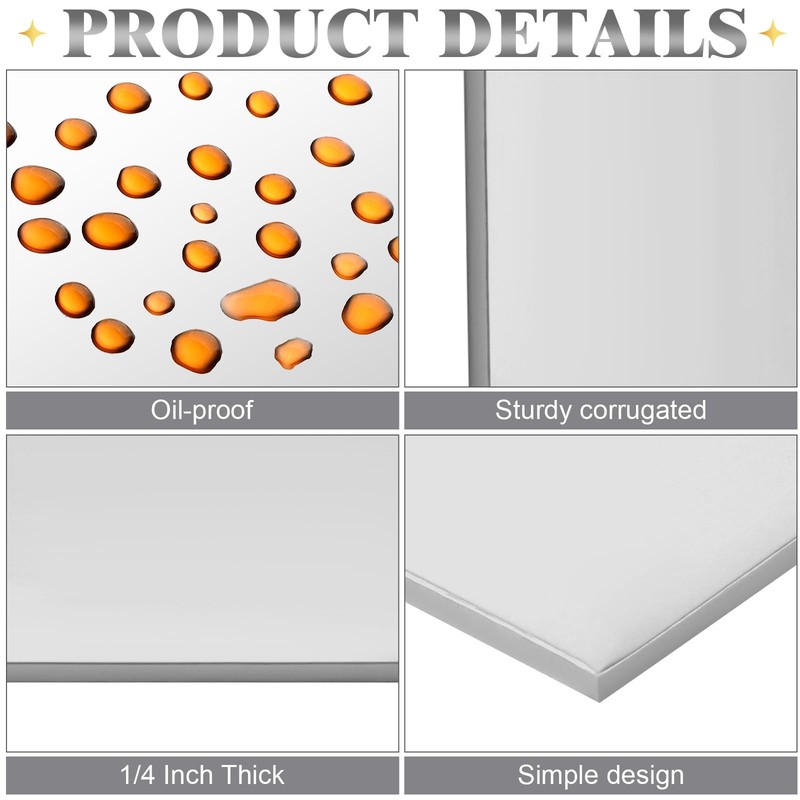 12 Pcs Quarter Sheet Rectangle Cake Drum Board Greaseproof Rectangle Cake Boa... gallery