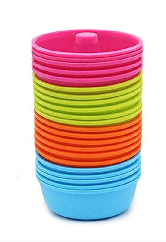 24 PCS Silicone Baking Cups Nonstick Cupcake Donuts Muffin Molds Kitchen Tool