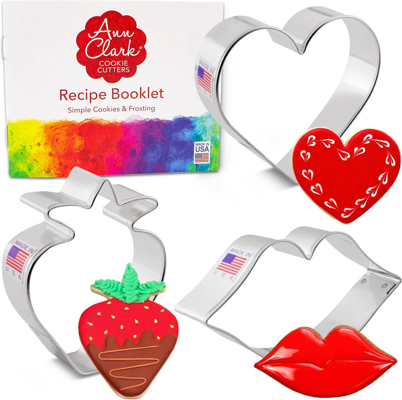 Valentines Day Cookie Cutters 5-Pc. Set Made in USA by Ann Clark Heart Stra…