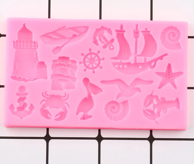 Ocean Lighthouse Silicone Mold Fondant Chocolate Cake Decor Topper Resin Charm gallery