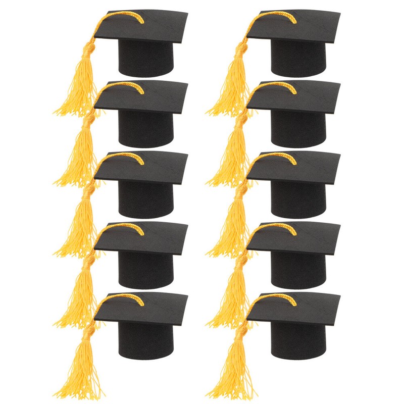 10PCS Graduation Souvenir Ornament Graduate Figurine Graduation Cupcake Toppers