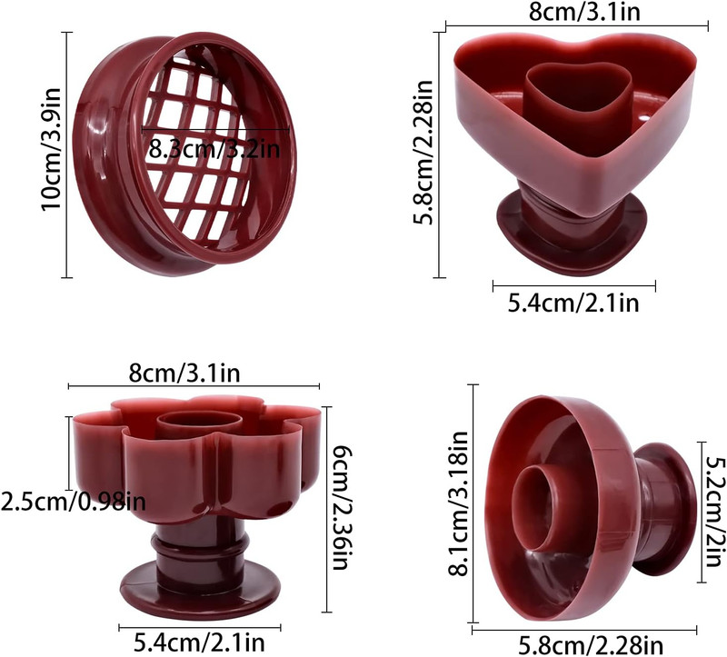 4 Pack Donut Maker Cutter, Creative Reusable Non-Stick Doughnut Molds, Fondant C gallery