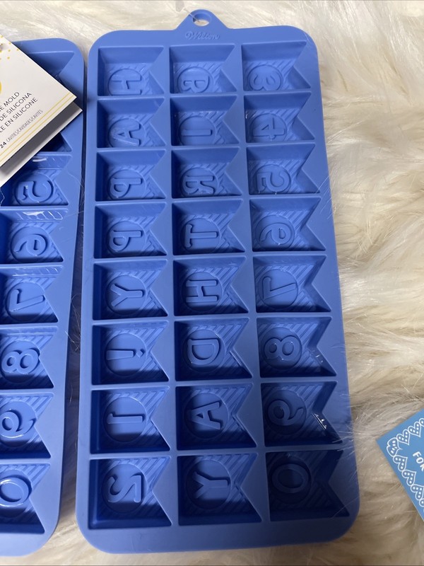 Wilton Happy Birthday Pennant Candy Silicone Mold New LOT OF 2 gallery