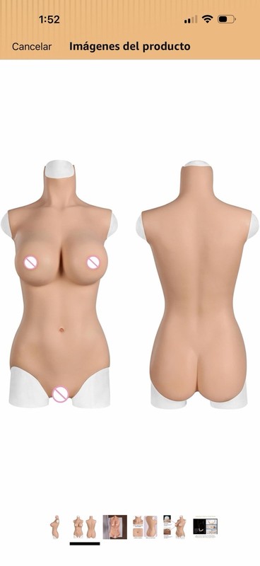 Body de silicona con forma de pectoral y vulva de cadera para transgénero Crossd gallery