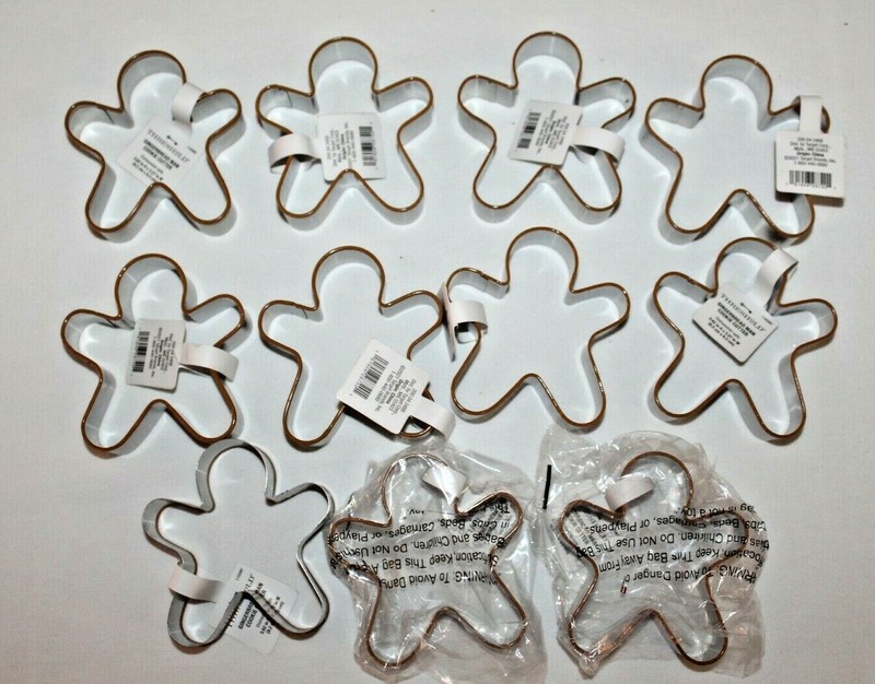 Threshold Cookie Cutter~GINGERBREAD MAN~11 pc set~Stainless Steel~Coated Edge