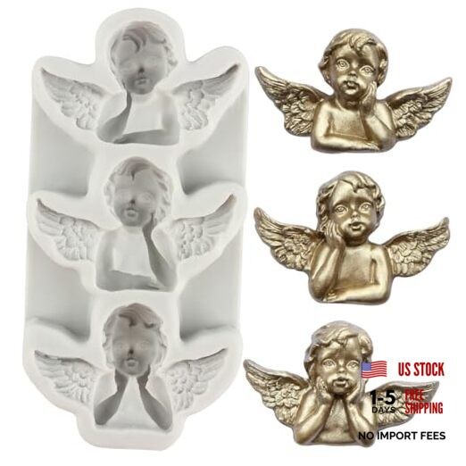 3D Angel Baby Silicone Fondant Molds Cherub Candy Mold For Cake Style A
