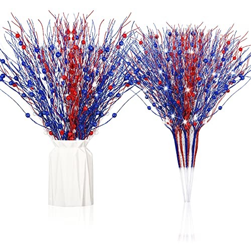 32 Pack 4th of July Centerpiece Decoration Red White Blue Red, Blue, White gallery