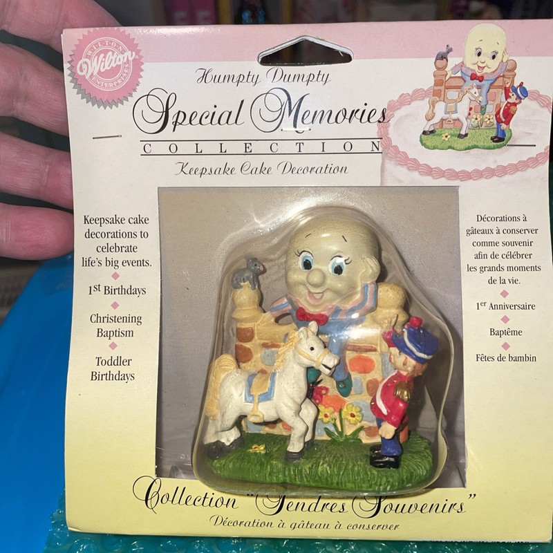 WILTON HUMPTY DUMPTY CAKE DECORATION 1998 UNOPENED 2113-403 gallery