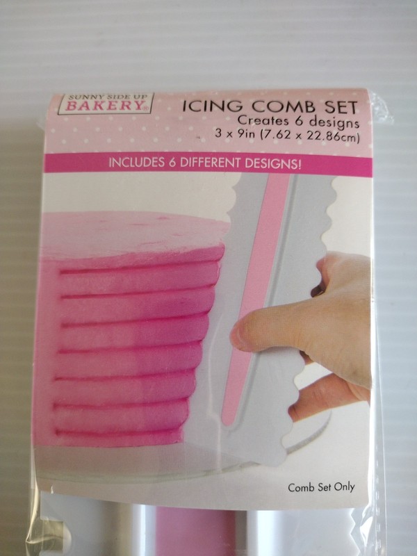 Sunny Side Up Bakery Icing Comb Set Decorating Comb Creates 6 Designs 3"x9" gallery