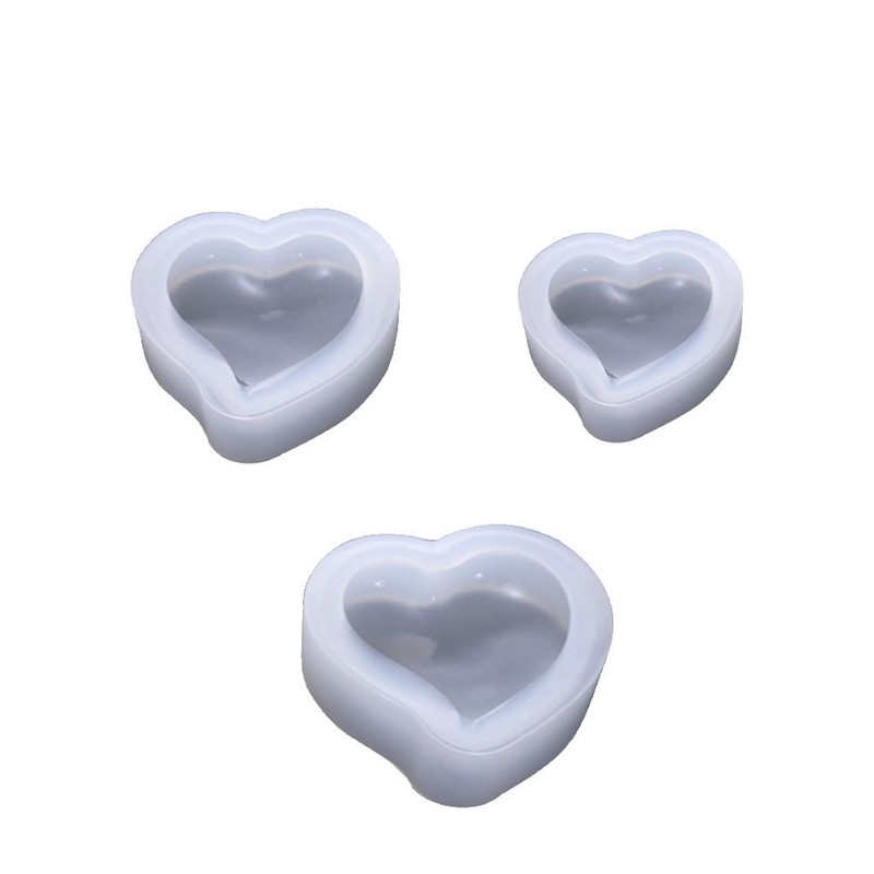 3PCS DIY Heart Shaped Silicone Mold Multi-purpose DIY Crystal Drop Mold Mirror gallery