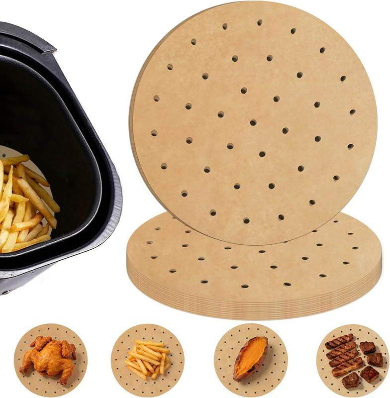 Air Fryer Parchment Paper Liners, 7 Inch Disposable Papers Liner for 2.5-4QT Bak