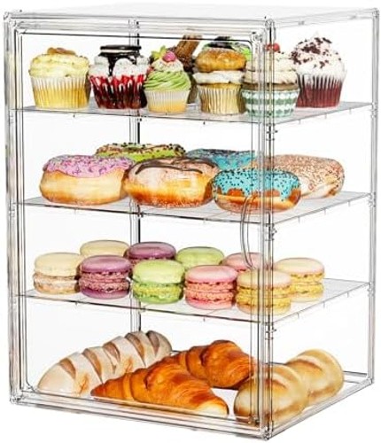 4 Tier Cupcake Stand Acrylic Cardboard Cupcake Tower Holder, Dessert Pastry C... gallery
