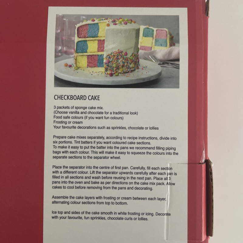 Soffritto Set of 4 Checkboard Cake Set 24cm Tins gallery