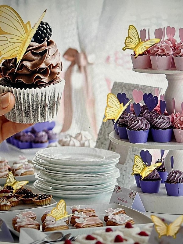 *10pcs 3D BUTTERFLIES FOR CAKE TOPPERS DECORATIONS for birthday party cakes gallery