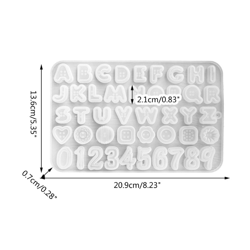 Button Shape Letter Number Mold DIY Keychain Earring Pendant Mold Jewelry Craft gallery