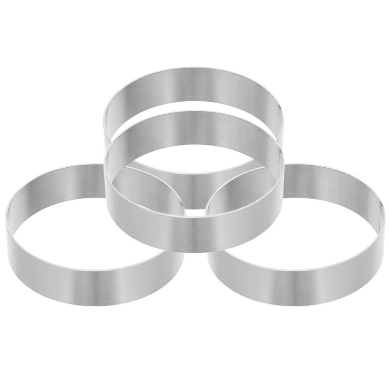 4Pcs Food Grade Stainless Steel Mini Cake Mold Set for Baking and Plating gallery