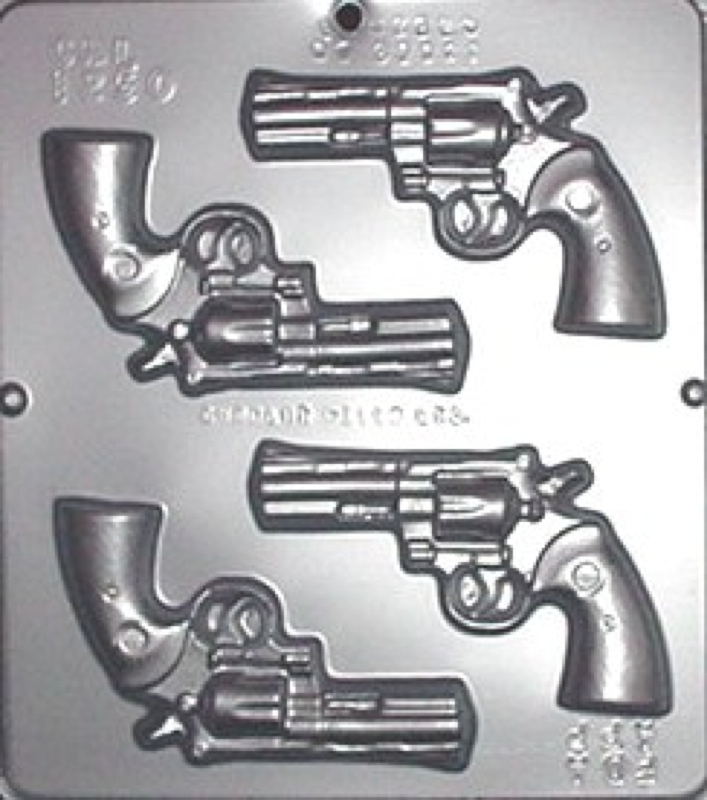 Gun Revolver Chocolate Candy Mold 1250 NEW