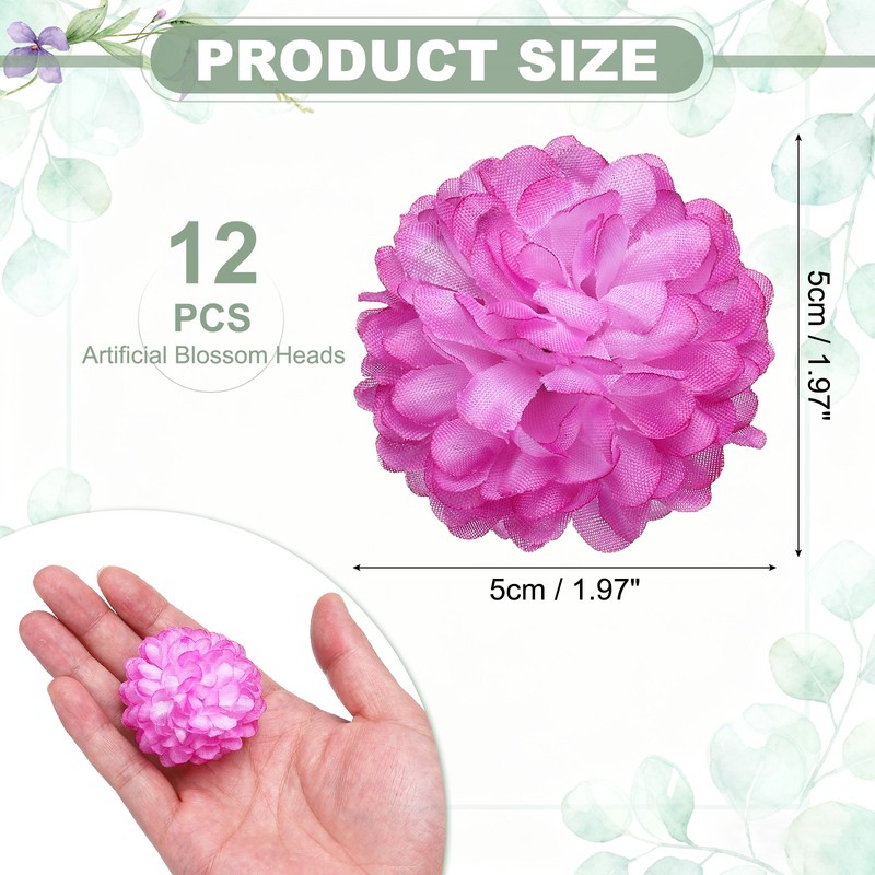12Pcs 2"x2" Floating Flowers for Centerpieces, Light Purple gallery