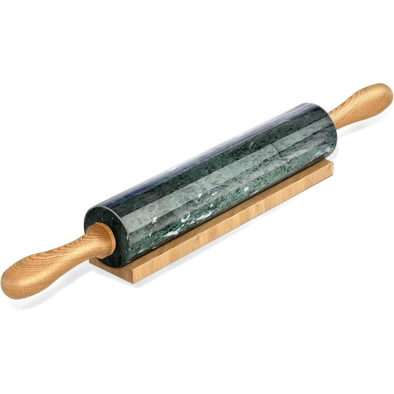 Luxury Indian Green Marble Rolling Pin Non Stick Heavy Baking Kitchen Tool New
