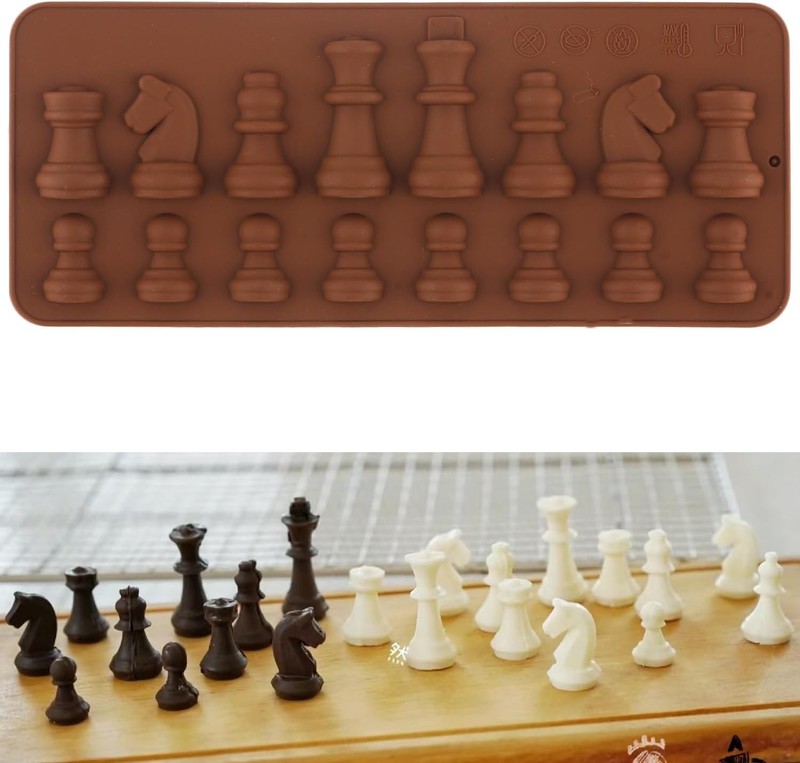 Chess Piece Silicone Candy Molds International Chess Chocolate Mold For Cupcake