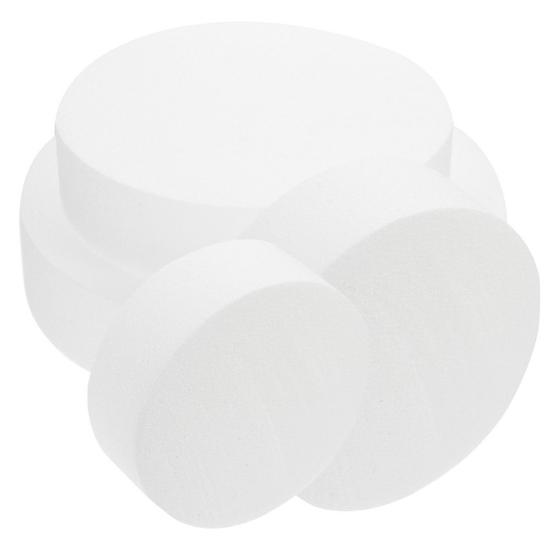 4Pcs Compact White Foam Cake Models Reusable Wedding Cake Dummies gallery
